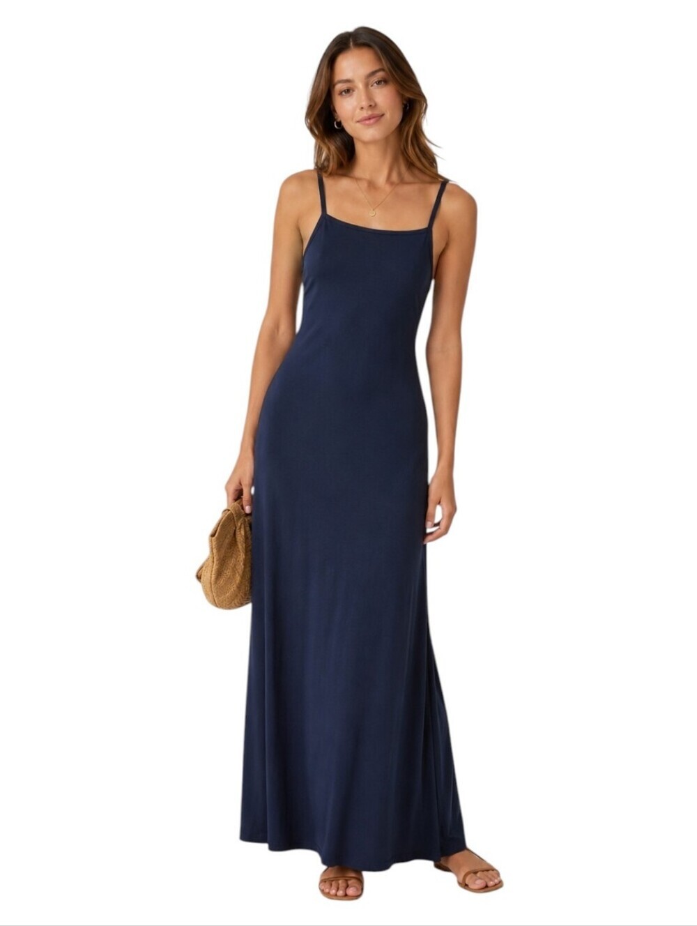 Londre Maxi Slip Dress Blue Women's Medium